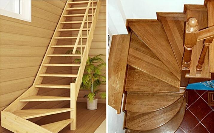 Что собой представляет лестница с забежными ступенями?